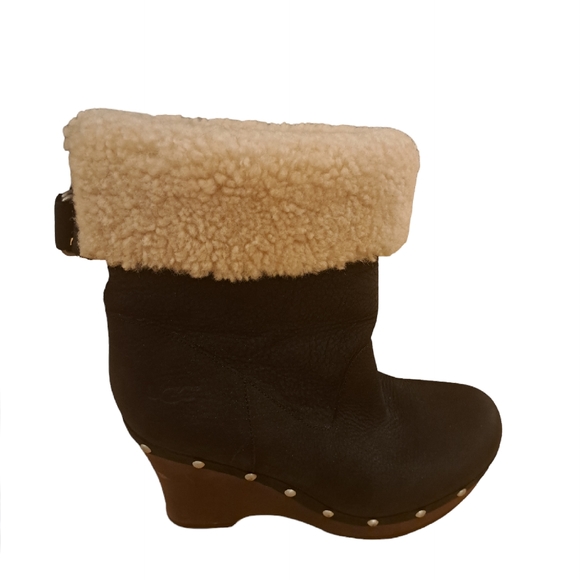 UGG Carnegie Studded Leather Shearling Boots - Picture 2 of 13